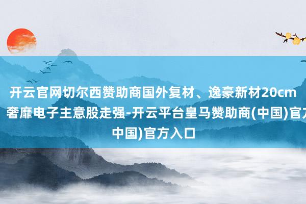 开云官网切尔西赞助商国外复材、逸豪新材20cm涨停；奢靡电子主意股走强-开云平台皇马赞助商(中国)官方入口